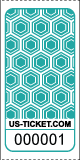 Honeycomb Pattern Roll Tickets Aqua