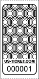 Honeycomb Pattern Roll Tickets Black