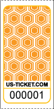 Honeycomb Pattern Roll Tickets Orange