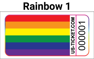 Premium Rainbow Pattern Roll Tickets