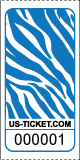 Zebra Pattern Roll Tickets Blue