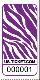 Zebra Pattern Roll Tickets Purple