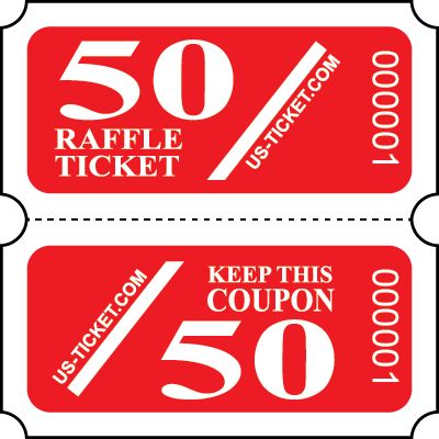 Premium 50/50 Raffle Coupon Roll Tickets