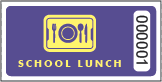 Premium School Lunch Tickets Purple