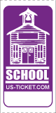 Premium School House Roll Ticket Purple