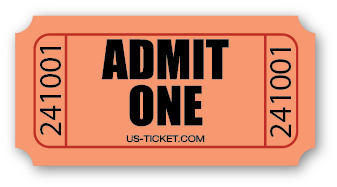 Blue Admit One Ticket Roll (2,000) – Smart Soirée