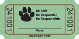 Standard PBIS Roll Ticket Green