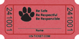 Standard PBIS Roll Ticket Red