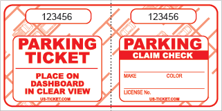 Valet Roll Tickets