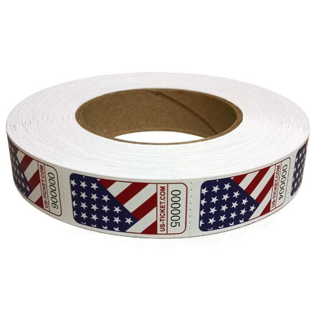 American Flag Roll Tickets