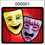Theater Mask Roll Tickets