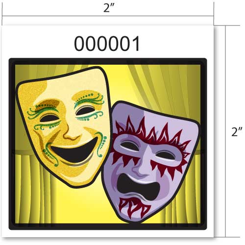 Theater Mask Roll Tickets
