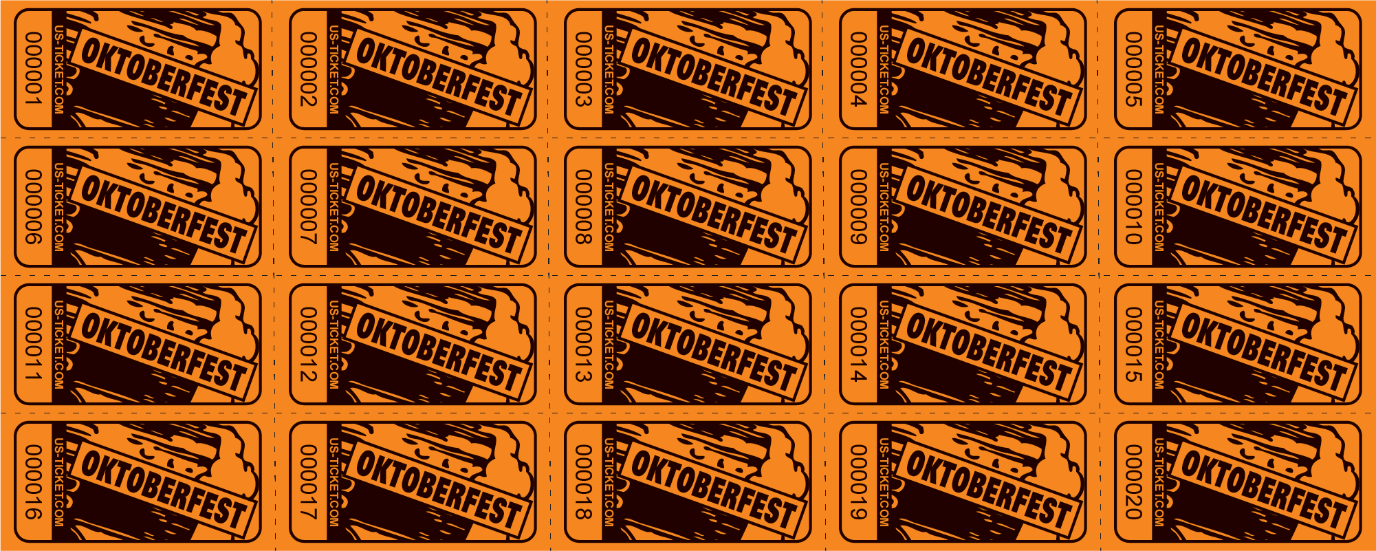 Oktoberfest Sheet Tickets (Black)