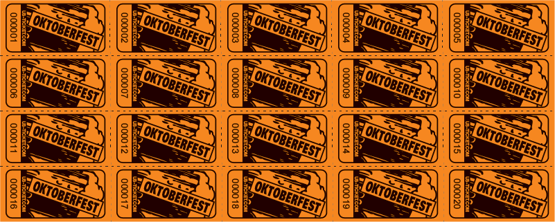 Oktoberfest Sheet Tickets (Black)