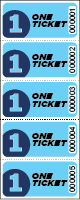 One Ticket Sheet Tickets - Sheets of 5