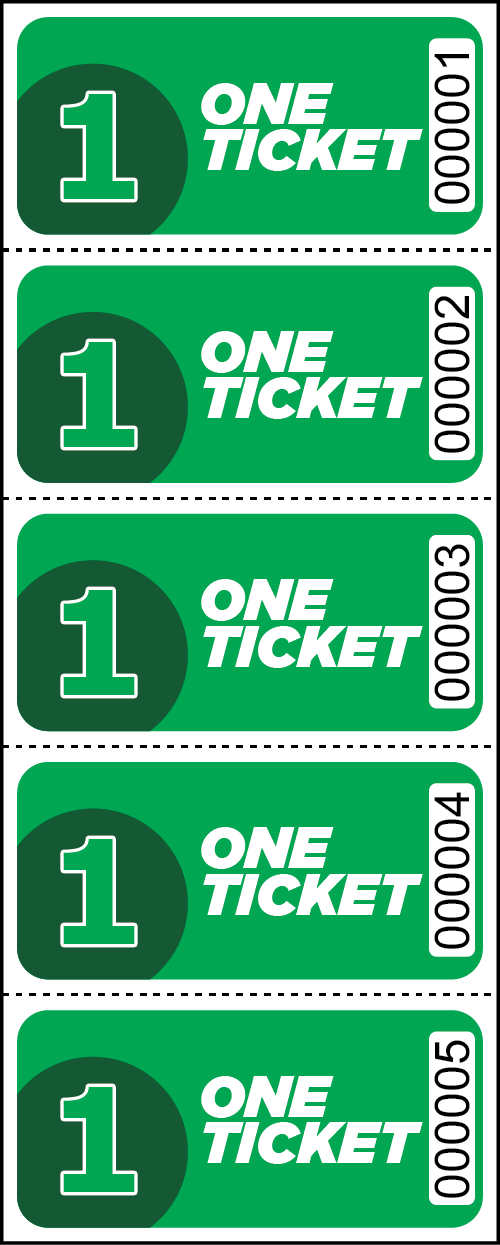 One Ticket Sheet Tickets - Sheets of 5