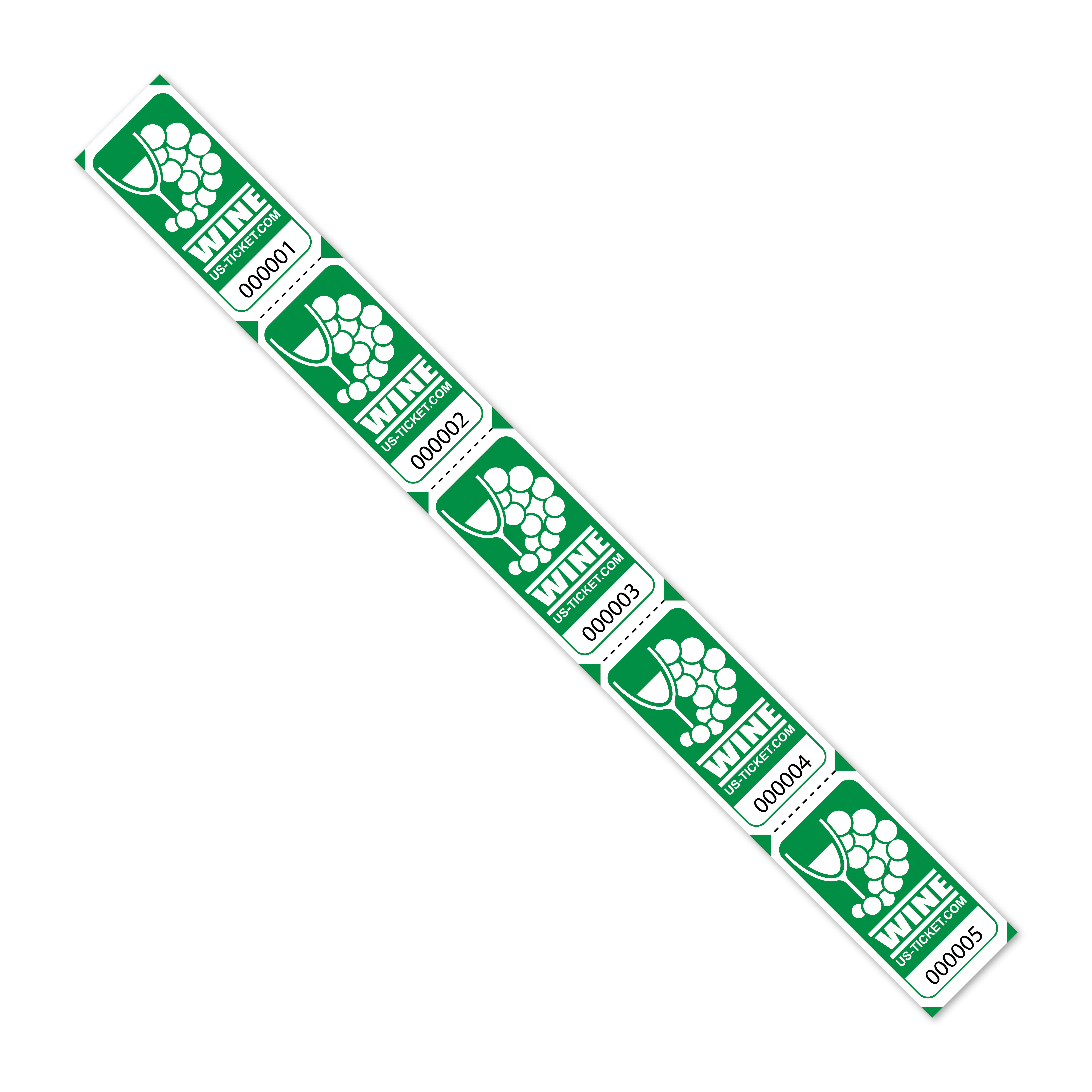 Wine Strip Tickets Green