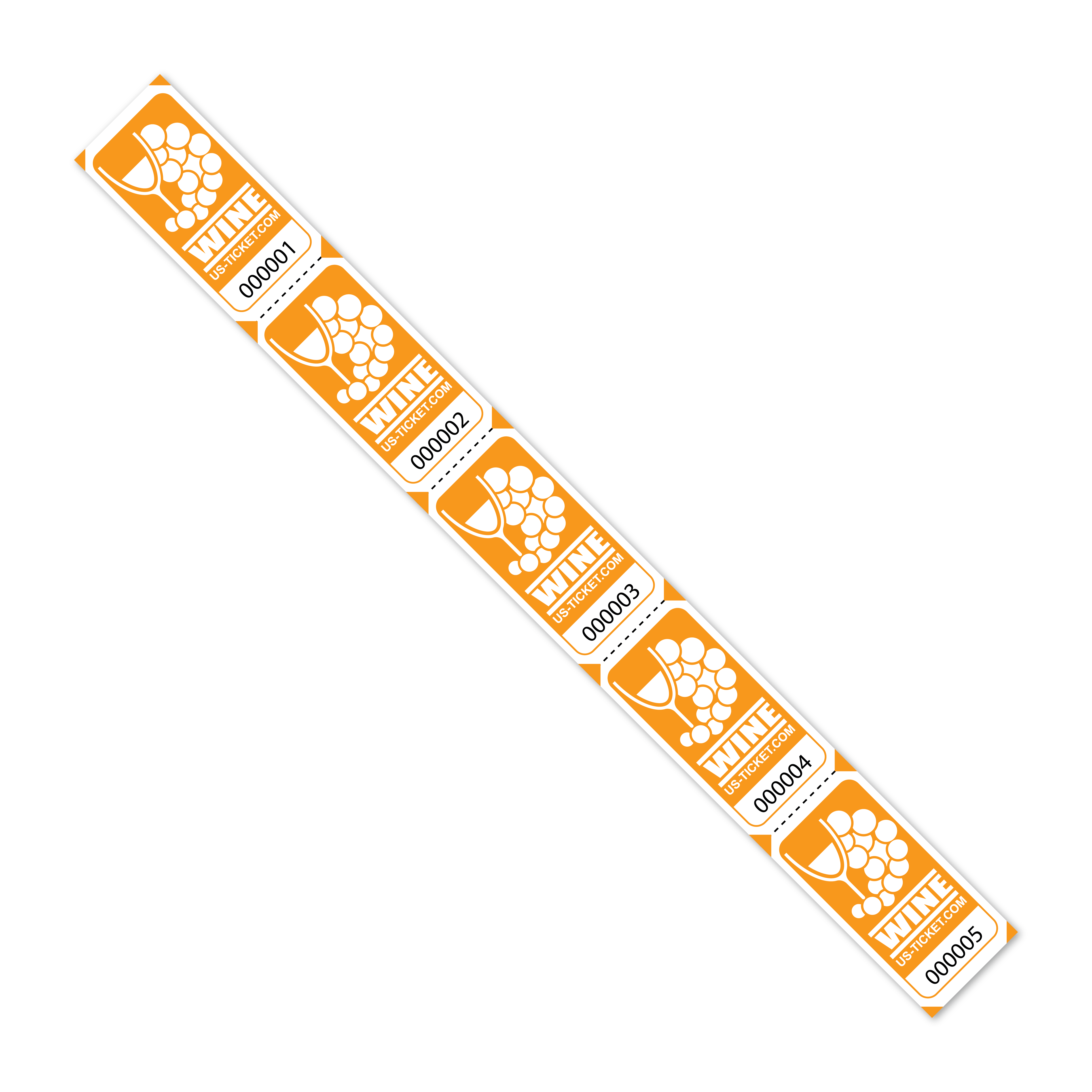 Wine Strip Tickets Orange