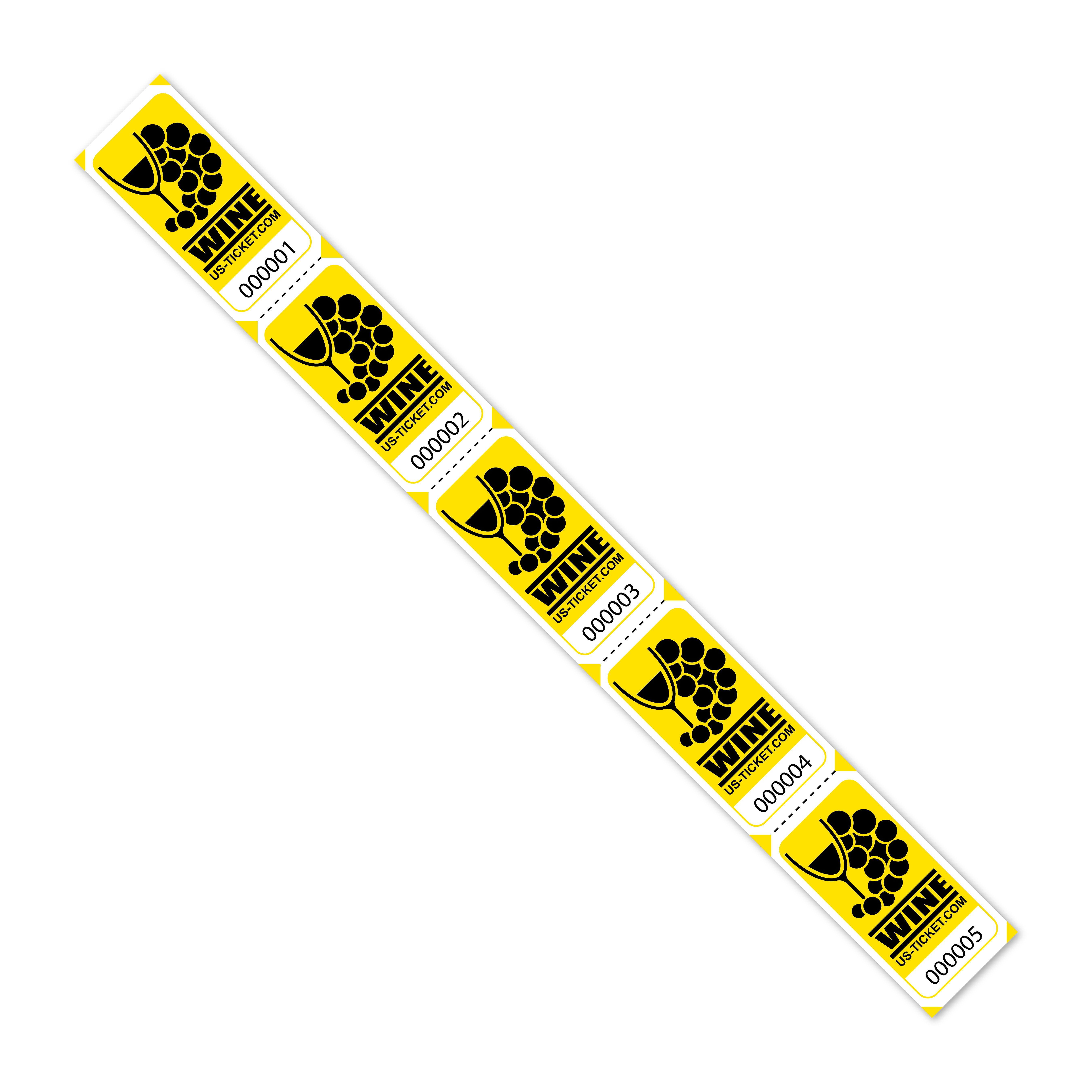 Wine Strip Tickets Yellow