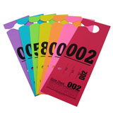 3 Part Hanging Valet Ticket - Colored Stock