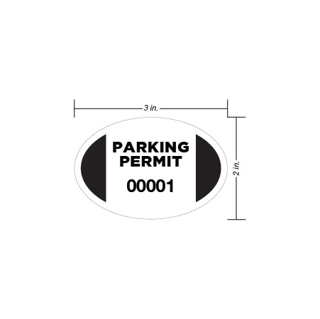 Parking Permit Window Decal Circle