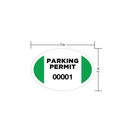 Parking Permit Window Decal Circle