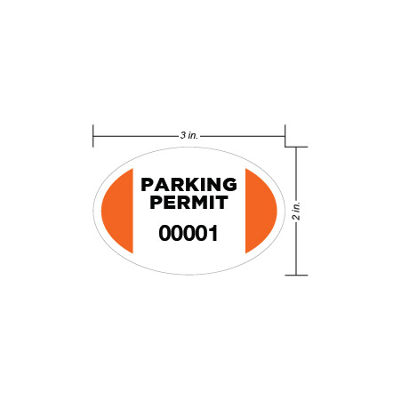 Parking Permit Window Decal Circle