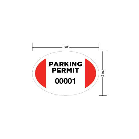 Parking Permit Window Decal Circle