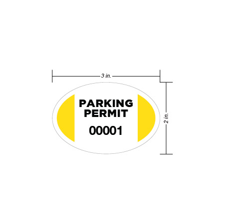 Parking Permit Window Decal Circle