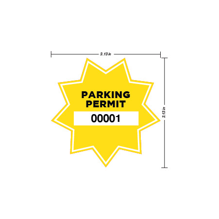 Parking Permit Window Decal Star