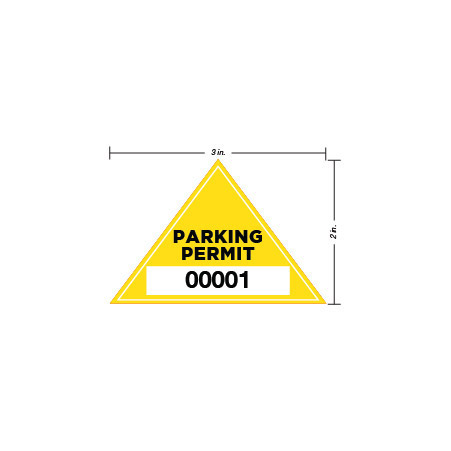 Parking Permit Window Decal Triangle