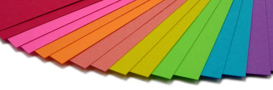 colored paper stock