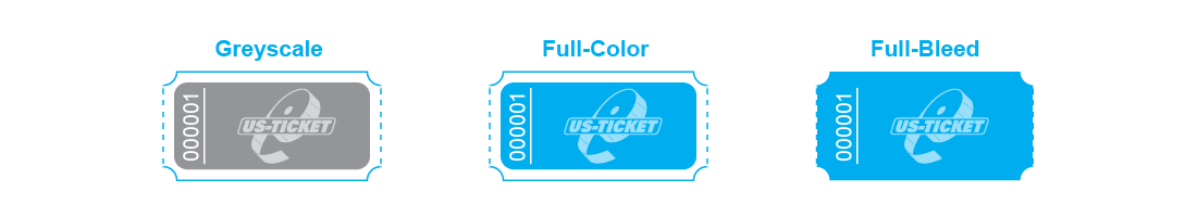 Full-Color Roll Ticket Print Options
