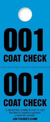 2 Part Coat Check Ticket - Value Size - Image 7