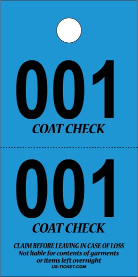 2 Part Coat Check Ticket - Image 6