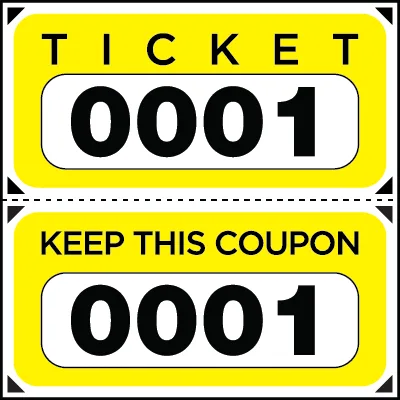 DOUBLE ROLL RAFFLE TICKETS WITH 4 Big Numbers - Image 4