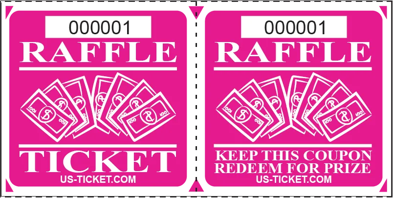 Premium Large Double Raffle Ticket
