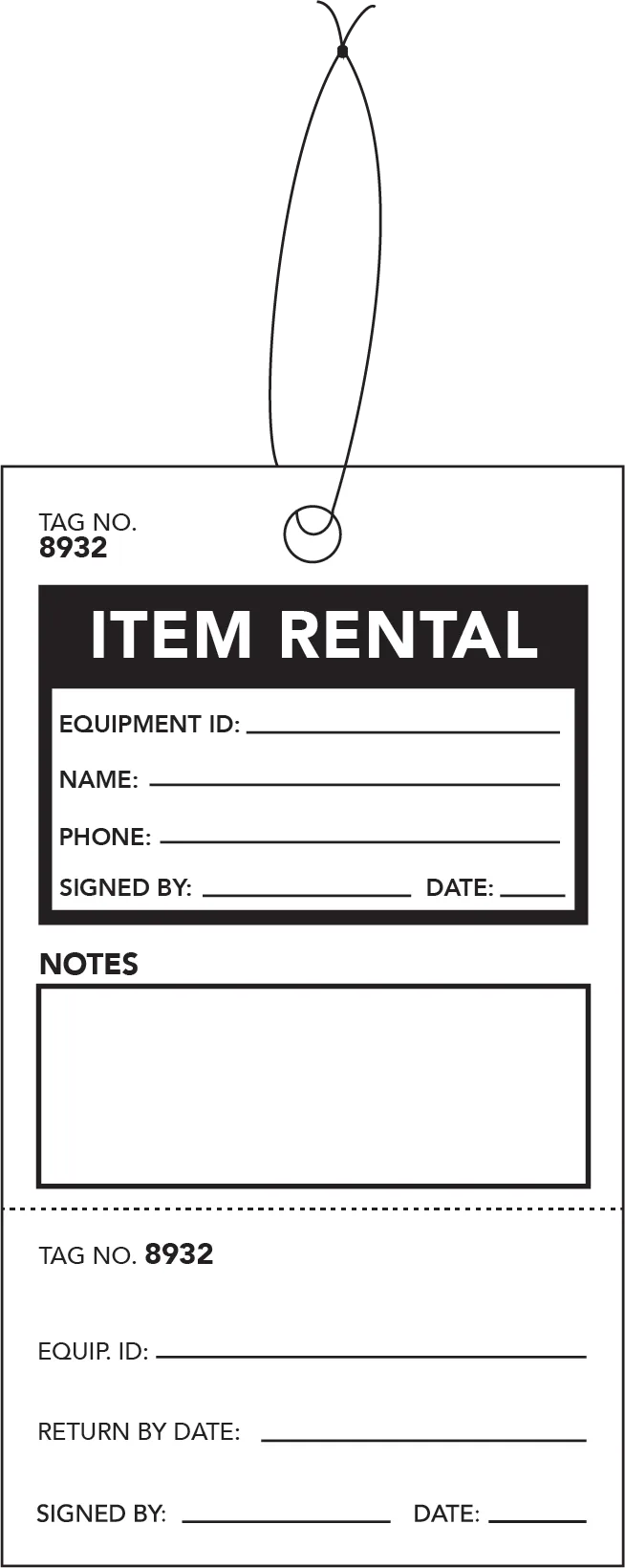 2 Part Rental Tag 2