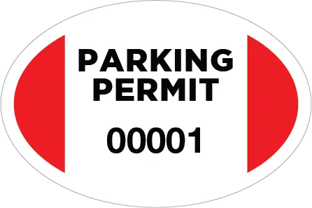 Parking Permit Window Decal Circle