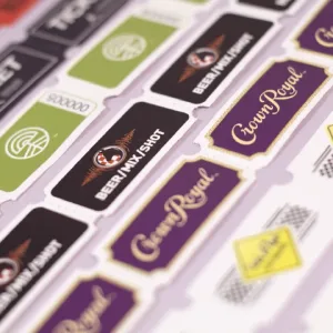 Several strips of 1x2 rounded corner roll tickets intended for various purposes.