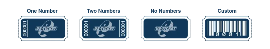 roll tickets can be numbered or non-numbered