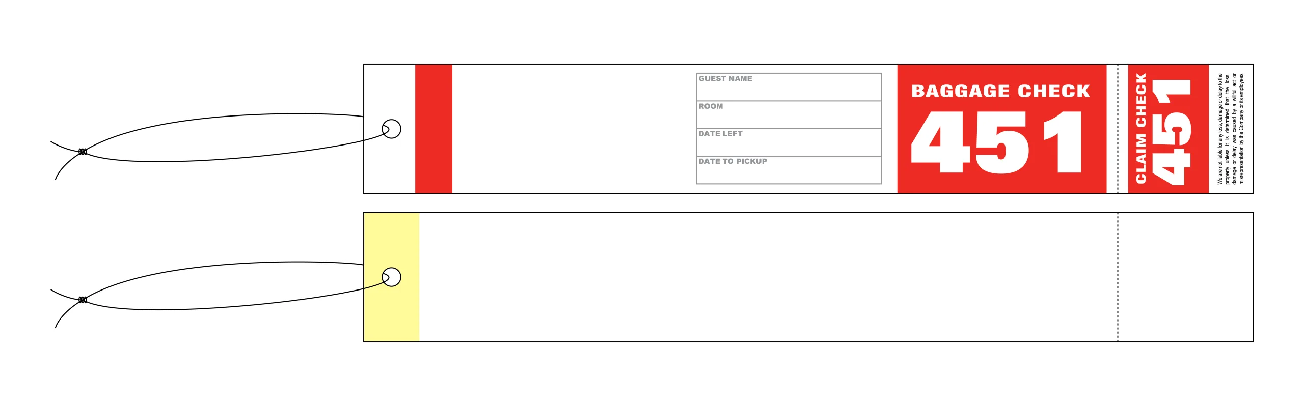 2 Part Luggage Tag With String - Image 5