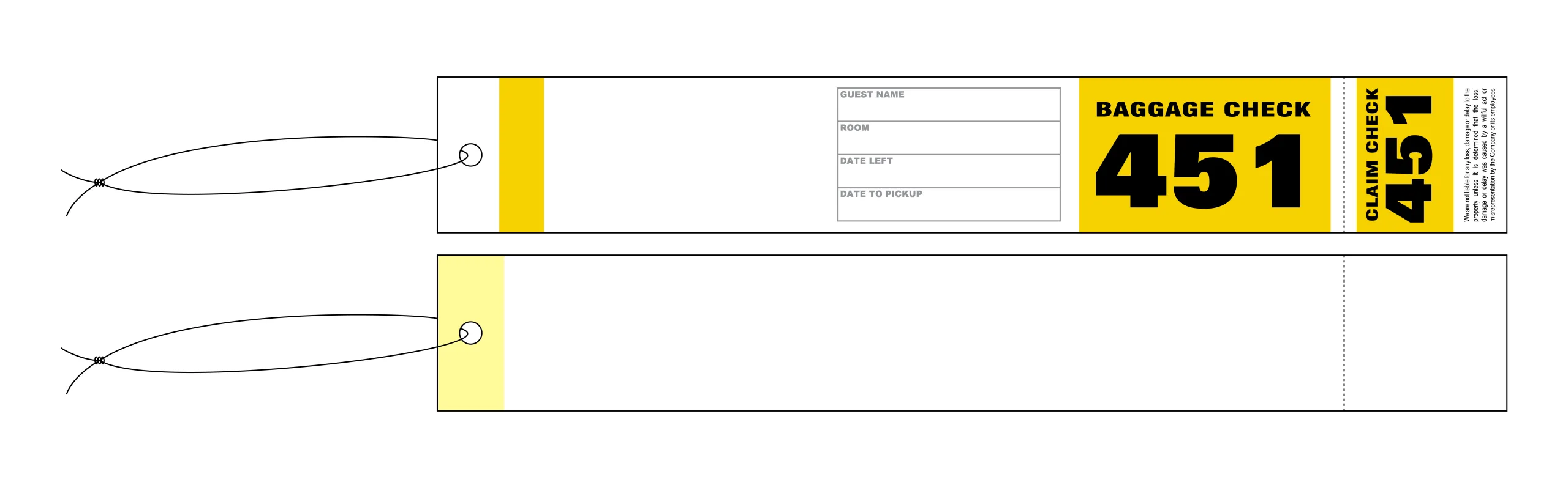 2 Part Luggage Tag With String - Image 7