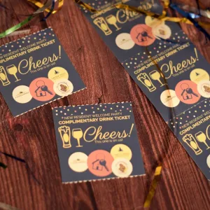 Complementary 2x2 drink tickets for a event hosted by a realty organization