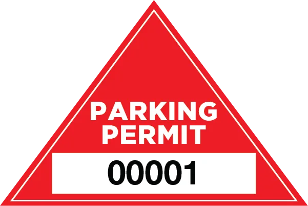 Parking Permit Window Decal Triangle