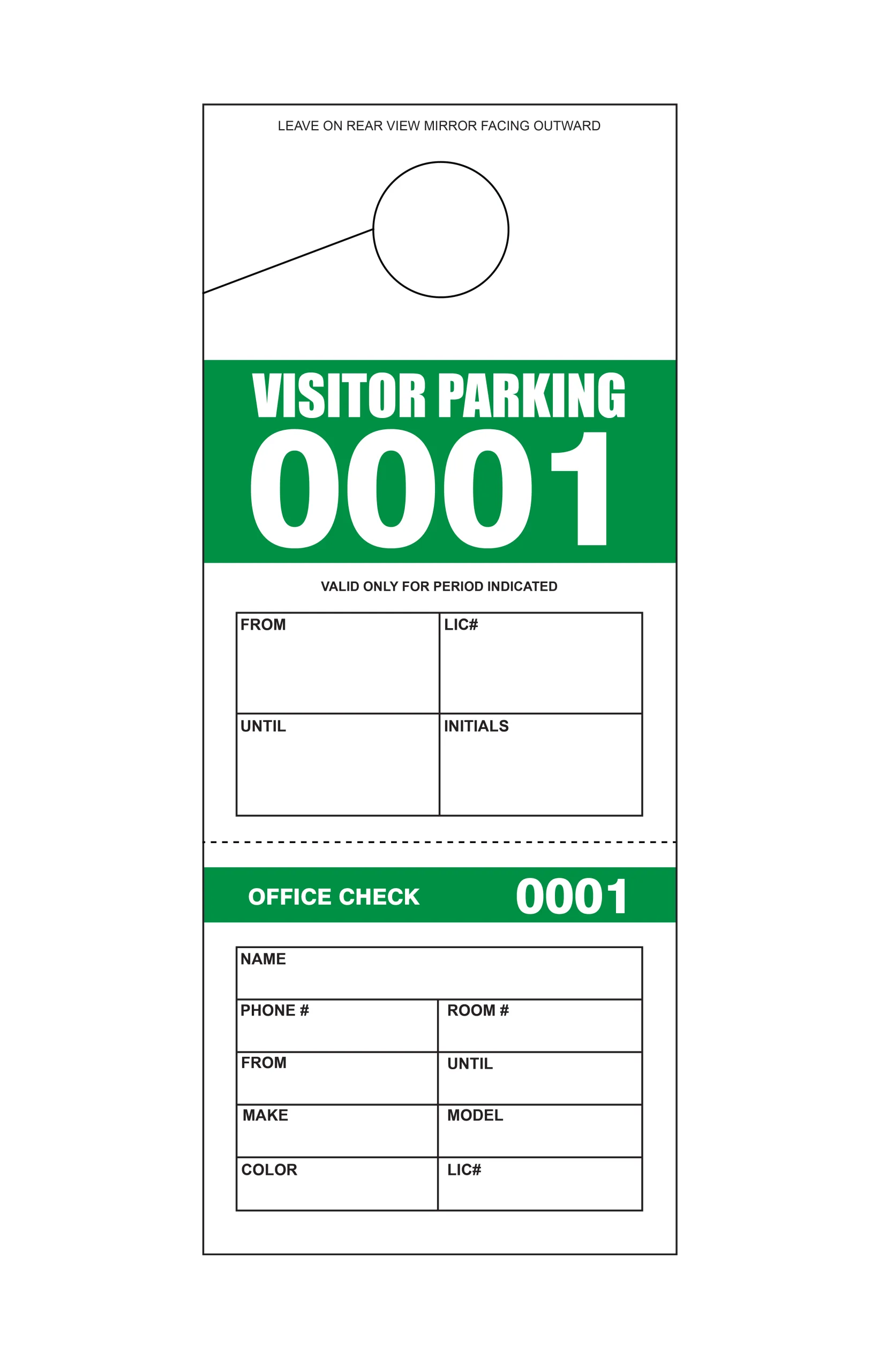 2 Part Visitor Parking Permit - Image 5