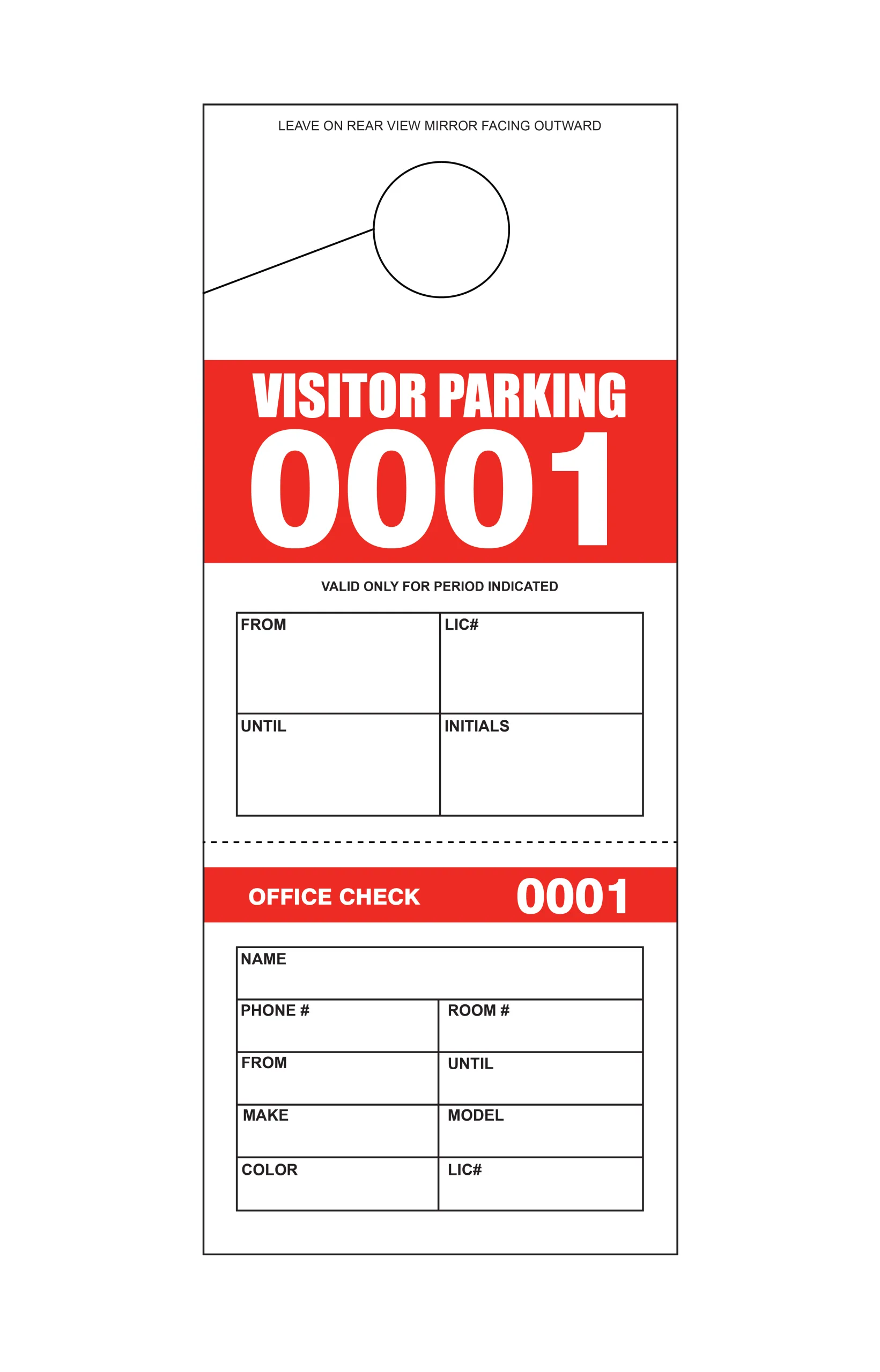 2 Part Visitor Parking Permit - Image 2