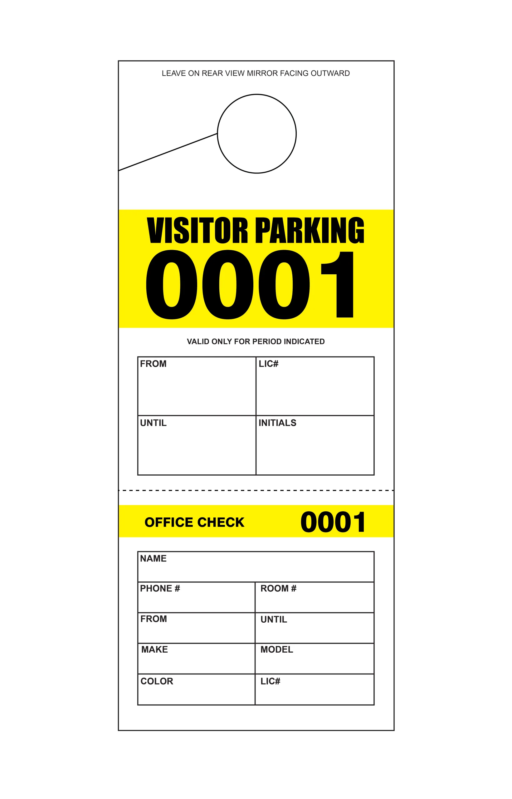 2 Part Visitor Parking Permit - Image 4